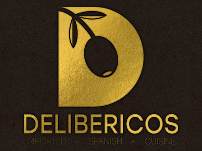 Delibericos • Gourmet Spanish Cuisine Importer • Logo adobe illustrator brand identity branding cuisine food logo logo design menu negative space olive restaurant vector