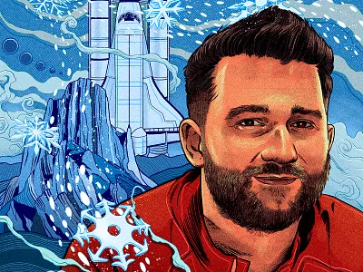 Cincinnati Magazine cincinnati cloud cold editorial fog illustration magazine mountain portrait ship snow space space ship winter