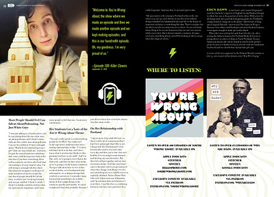 Podcast Magazine Page Layout/Design design editorial graphic design interview layout layout design magazine magazine spread newspaper print spread student work