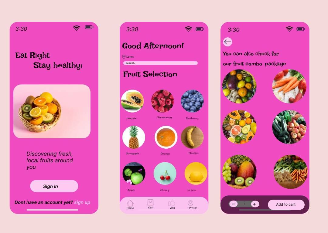 Fruit delivery app by Oduba Adetutu on Dribbble
