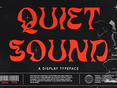 Quiet Sound - Blackletter Font blackletter branding design displayfont font typeface