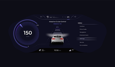 Car Interface - UX/UI Concept autolayout car carinterface clock dashboard design figma inspiration micro interaction prototype settings ui ux