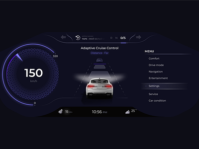 Car Interface - UX/UI Concept autolayout car carinterface clock dashboard design figma inspiration micro interaction prototype settings ui ux