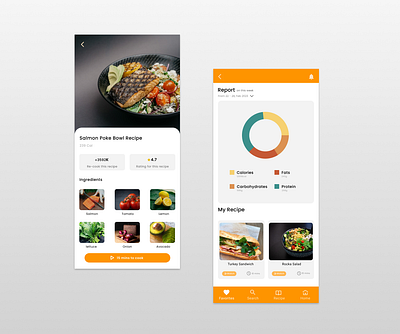 Recipe App app design food ui ux