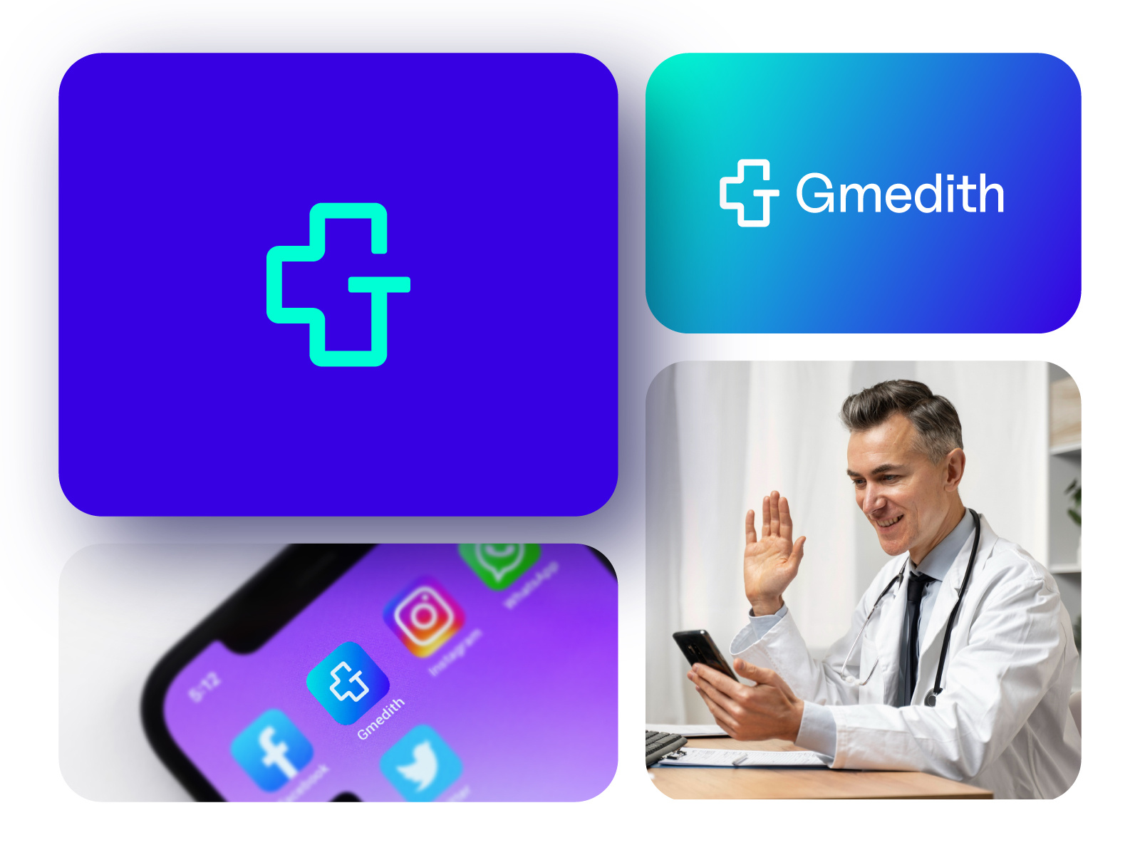 Online healthcare medical consultancy icon logo design by amir hamza
