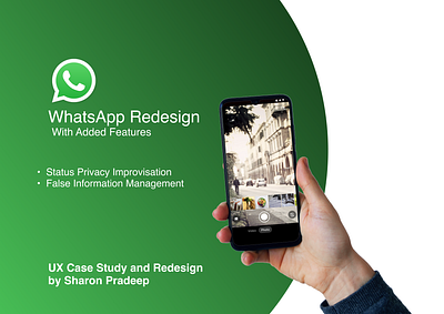 Redesigning WhatsApp - UX Case Study and Added Features app design brainstorming experience design figma redesign ui ux ux case study whatsapp