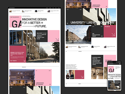 Homepage Redesign for an Architect Studio architecture branding color concept home page mobile app responsive design ui ux web design webpage website