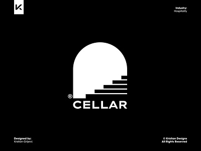 Cellar black brand branding cellar clean icon logo logo design logomark mark minimal restaurant wine