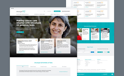 Genomic Health Homepage Redesign health homepage life sciences medicine ui visual design web design