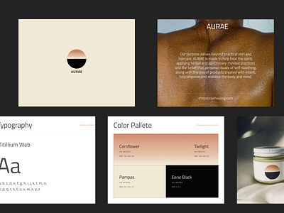 Aurae - Visual Design, Web Design branding creative direction figma web design