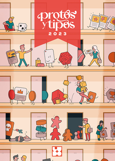 Protos y Tipos boardgames illustration poster