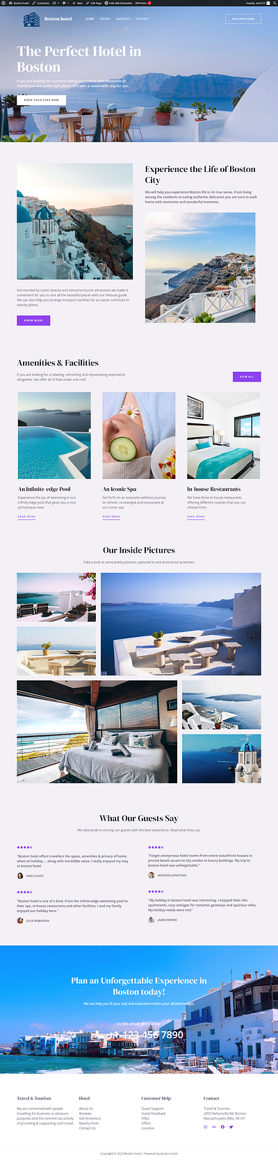 HOTEL RENTAL WEBSITE HOME PAGE design hotel rental illustration rental website vacation rental