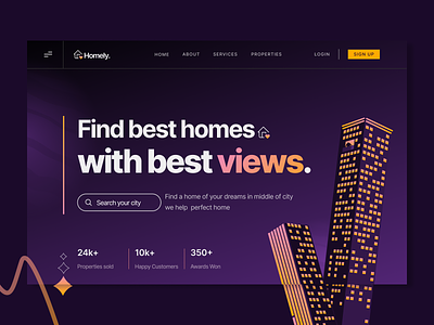 Homely- Find your dream home apartment branding figma graphic design home motion graphics real estate ui website