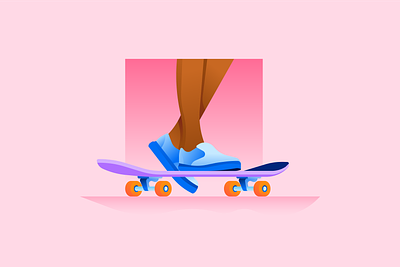 Sk8er girl illustration illustrator miguelcm scene skate skateboard tokyo women