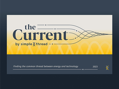 "The Current by Simple Thread" Newsletter Cover Graphic design figma graphic design illustration linkedin linkedin header newsletter simple thread