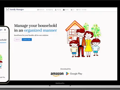 Family Manager App Splash Page Design appdesign barskydesign design designer designforhire designsystem illustration splashpage ui