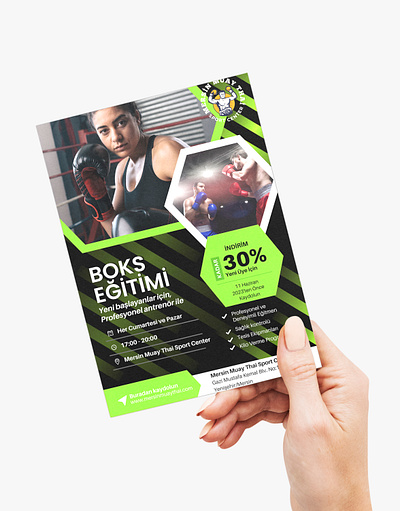 Boxing training flyer design + mockup branding design flyer design graphic design illustration logo manipulation vector