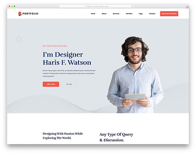 Portfolio Website Landing Page 😍 designer website landing page personal website portfolio website
