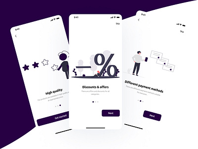 On-boarding Screens design design app illustration mobile on boarding ui ux
