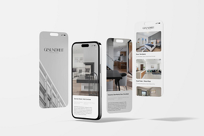 Gesundheit real estate app clean ui design minimalism ui ux