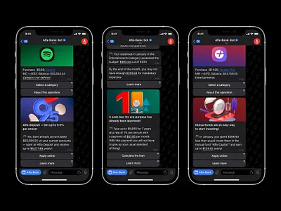 Alfa-Bank Telegram Concept alfa alfa bank alfabank bank chatbot concept fin tech finances fintech money saas telegram