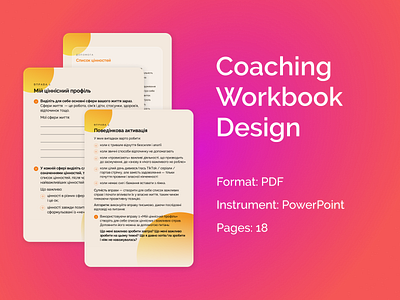 Coaching Workbook / Ebook / Handbook in PowerPoint annual report brochure brochure design dashboard ebook ebook design figma graphic design leaflet leaflet design pdf pdf design powerpoint ppt report design workbook workbook design