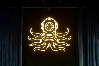 The Brass Hat – Neons bar branding branding hospitality identity design linework logo logo design neon neon lights octopus speakeasy typography