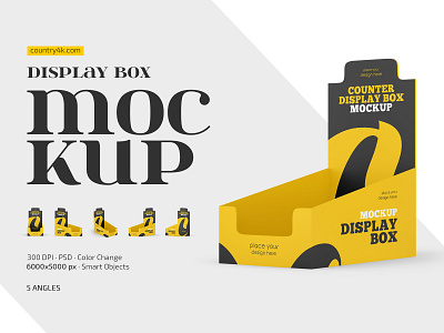 Counter Display Box Mockup Set template