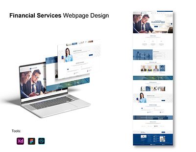 Financial Services (Webpage Design) ui ux webpage