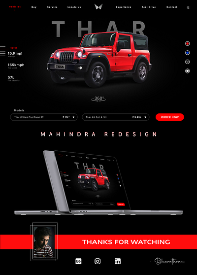 Mahindra Redesign branding design mahindra redesign techmahindra thar ui ux website redesign