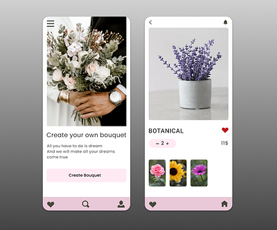 Wedding Bouquet App app ui uidesign ux uxui