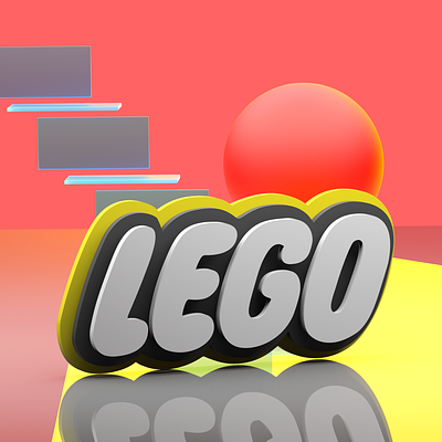 Lego glassmorphism graphic design logo