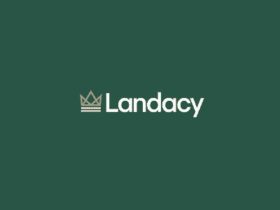 Logo for Landacy branding crown design gold green land landacy legacy logo