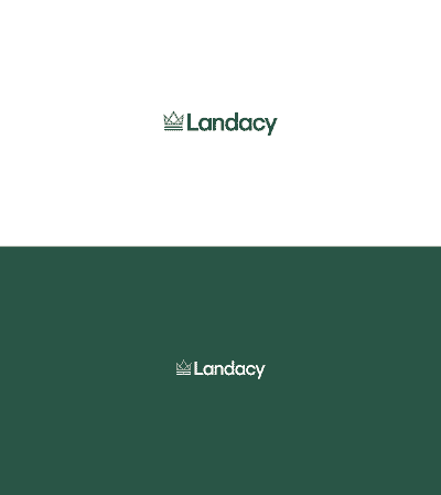 Logo for Landacy branding crown design gold green land landacy legacy logo