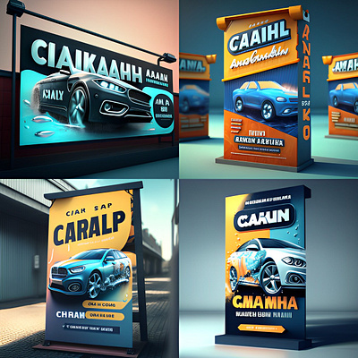 car wash company banner animation branding design graphic design logo typography