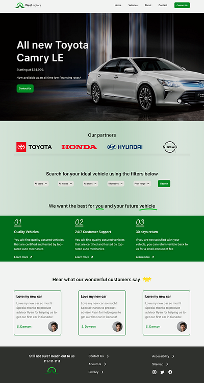 Landing page- Automobile design web web design web desin