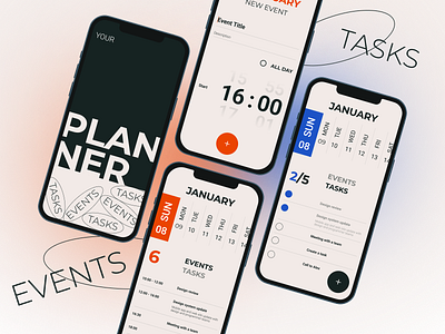 Planner mobile app app calendar event mobile planner task ui ux