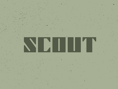 Scout Custom Logo concept army green branding custom design graphic design green illustration lett lettering logo logo design logotype ui vector