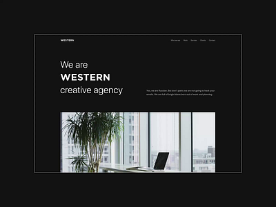 WESTERN. redesign website animation branding design graphic design minimal motion graphics ui uiux ux web web design web site