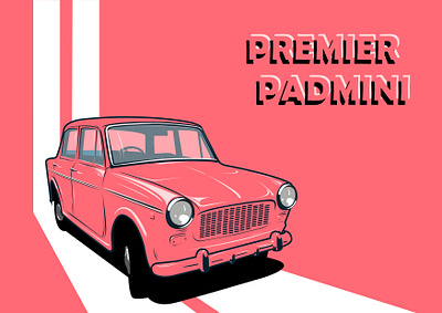 Cars - Premier Padmini cars design digitalillustration graphic design illustration vector