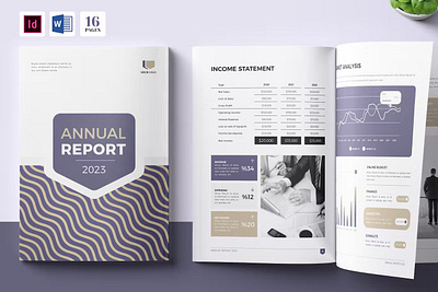 Annual Report, Word Template a4 annual annual report annual report brochure bifold brochure brand identity brochure brochure design brochure template company company brochure company profile corporate brochure indesign lookbook magazine print printable proposal template