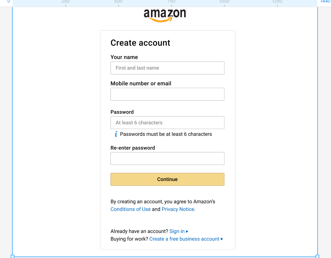 My Amazon Signup page Design #DailyUI by Green Joy on Dribbble