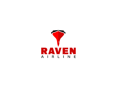 Raven Airline branding design graphic design icon illustration logo vector