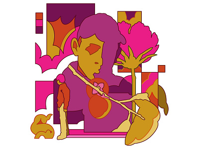 Orange–Pink color design illustration illustrator ilustración vector