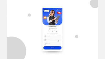 Mobile login UI animation animation design motion ui ui animation ui login uidesign vector