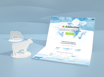 Landing page for genetic calculator app app calculator cow farm genetic herd landing livestock simple website