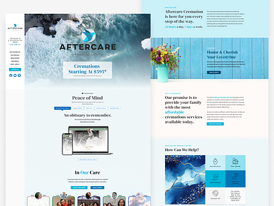 Aftercare Cremations Website Redesign branding cremation design funeral home graphic design redesign ui ux website redesign