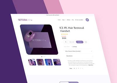 Skin Hair Removal | Product Page Design branding design graphic design hair removal logo shopify web design website