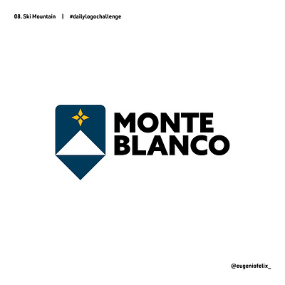 Monte Blanco | Daily Logo Challenge blanco branding daily logo challenge design graphic design logo monte mount ski