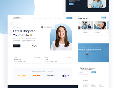 Dental - Landing Page UI blue color web design branding dental design graphic design landing page logo web ui website